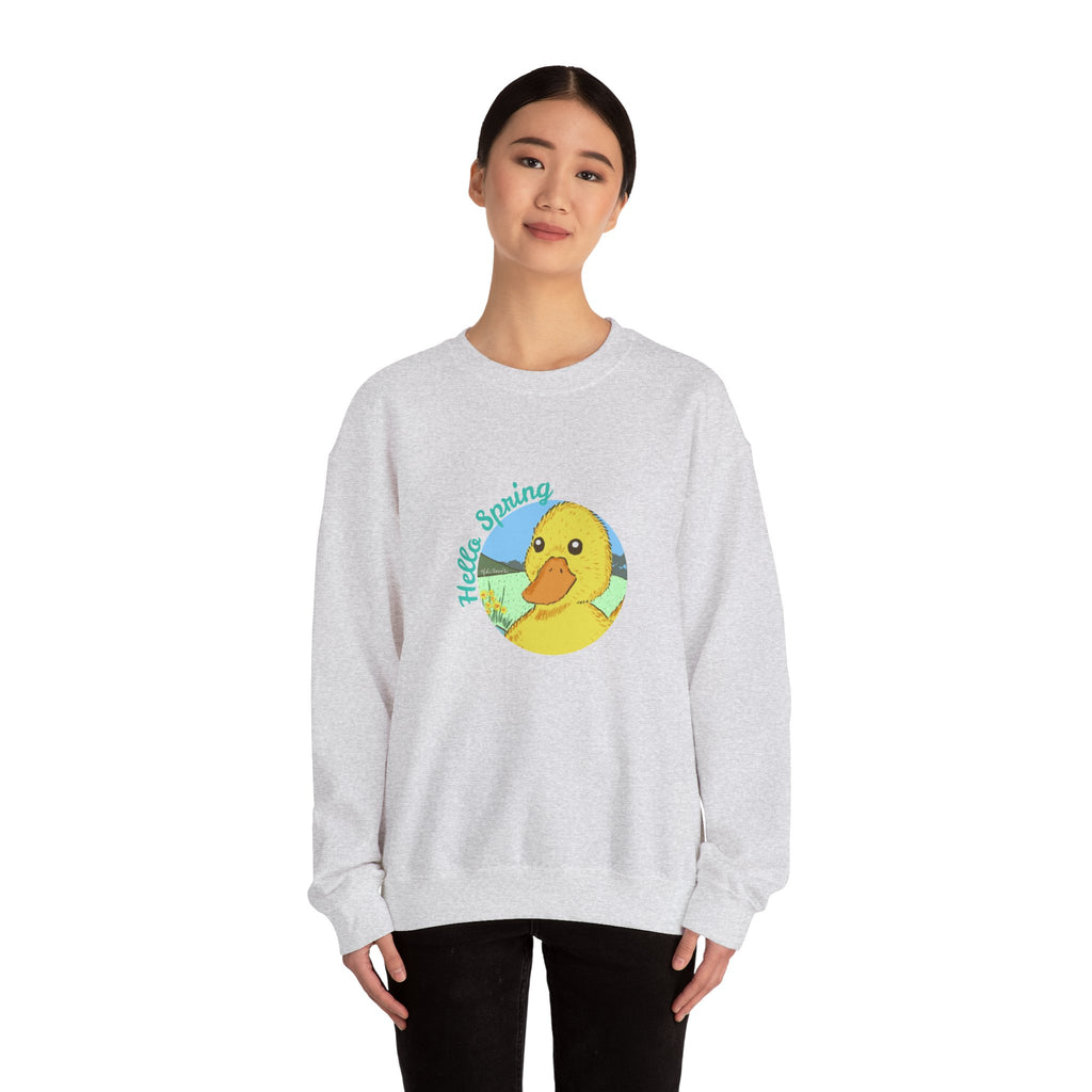 Adventurebeatz Hello Spring Print Unisex Heavy Blend™ Crewneck Sweatshirt