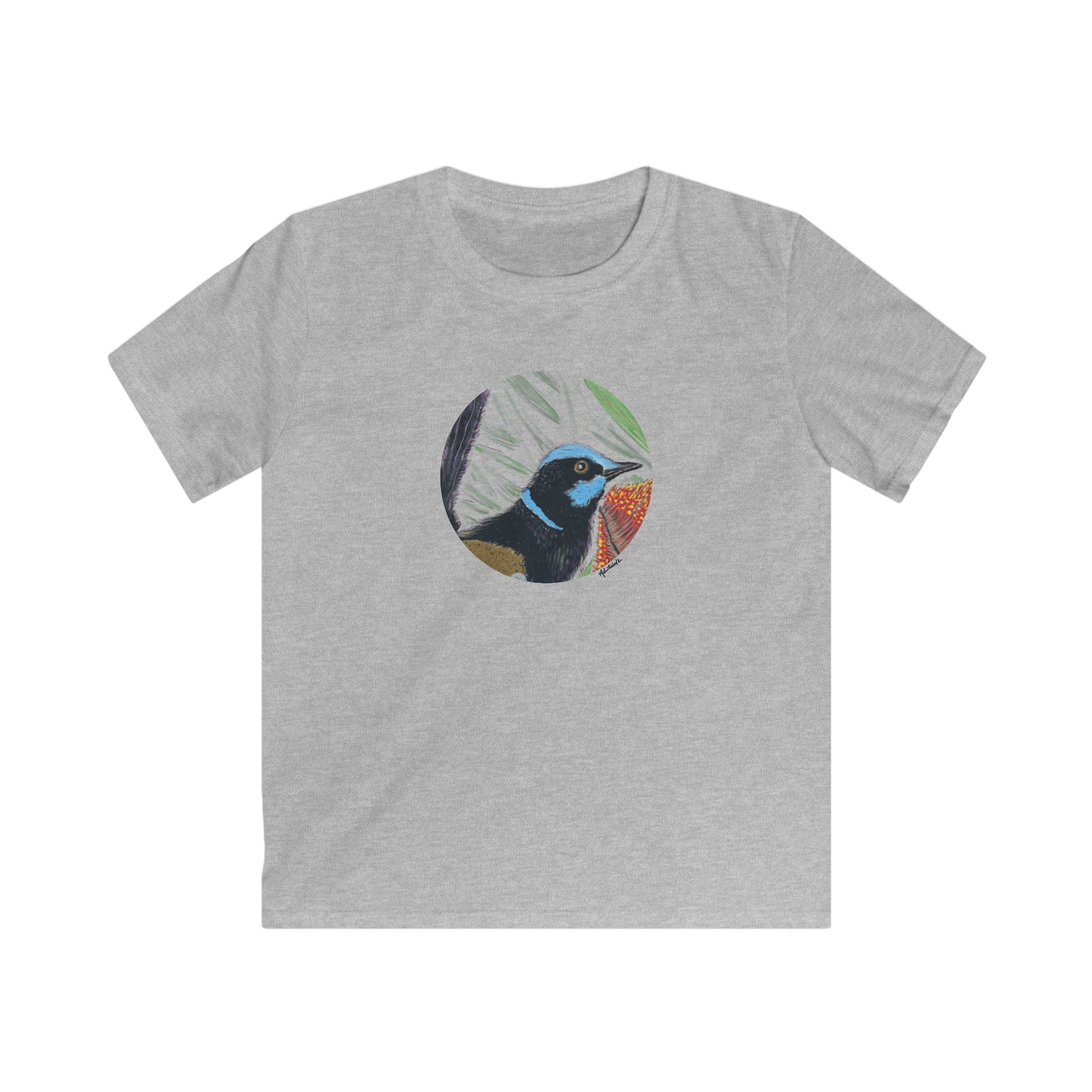 Adventurebeatz Fairy Wren  Australia Print Kids Softstyle Tee